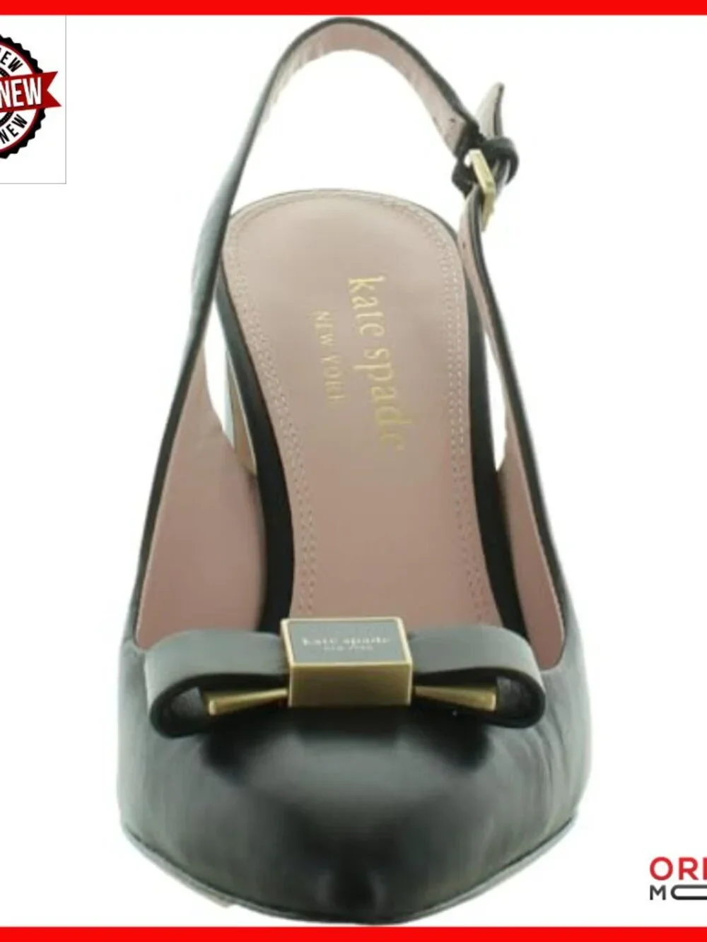 Satin Slingback Pumps with Bow Detail, 3.5 Inch Heel, Pointed Toe